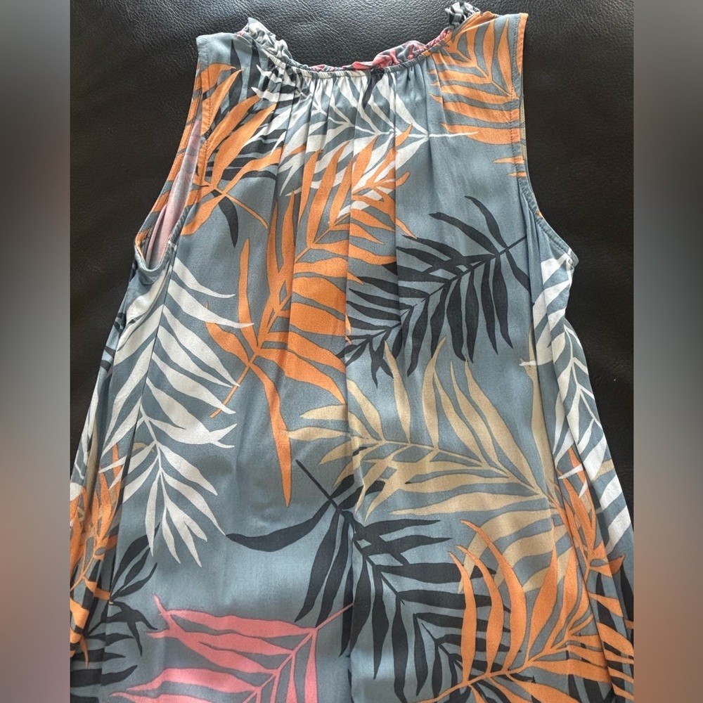 LOFT Multicolor Leaf Pattern Sleeveless Dress Siz… - image 9